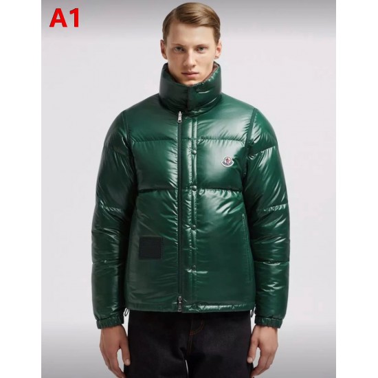 MONCLER 2-Way Detachable Sleeves Shiny Nylon Down Jacket & Vest Green 95% Duck Down Unisex 2026AW