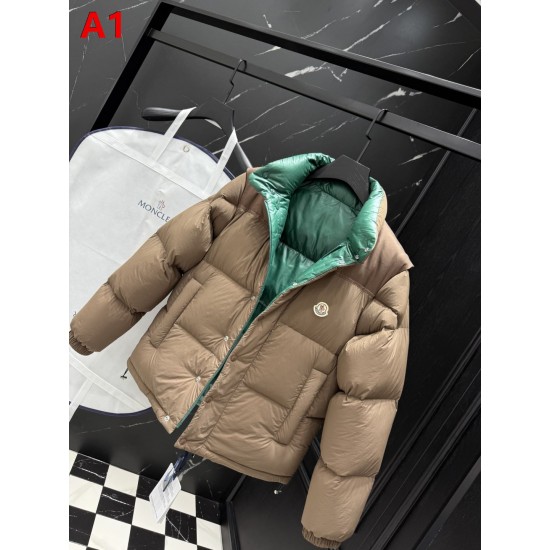 MONCLER 2-Way Detachable Sleeves Shiny Nylon Down Jacket & Vest Green 95% Duck Down Unisex 2026AW
