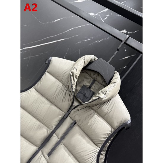 MONCLER Stand Collar Matte Nylon Light Down Vest 95% Duck Down Unisex 2026AW