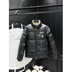 MONCLER 2-Way Detachable Sleeves Reversible Shiny Down Jacket & Vest Black 95% Duck Down Unisex 2026AW