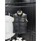 MONCLER 2-Way Detachable Sleeves Reversible Shiny Down Jacket & Vest Black 95% Duck Down Unisex 2026AW