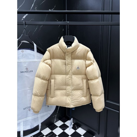 MONCLER 2-Way Detachable Sleeves Reversible Shiny Down Jacket & Vest Black 95% Duck Down Unisex 2026AW