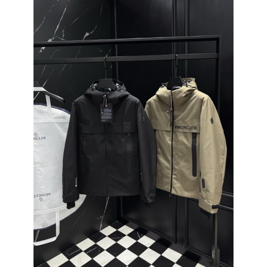 MONCLER Technical Waterproof Hooded Mountain Down Jacket 95% Duck Down Black Unisex 2026AW