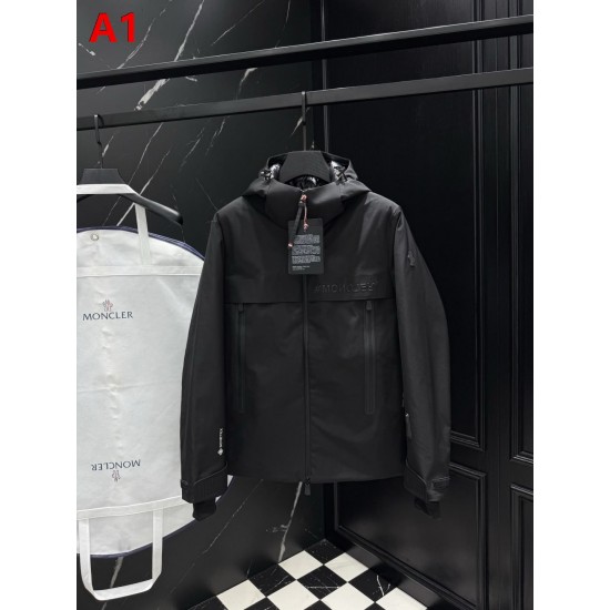 MONCLER Technical Waterproof Hooded Mountain Down Jacket 95% Duck Down Black Unisex 2026AW