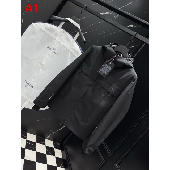 MONCLER Technical Waterproof Hooded Mountain Down Jacket 95% Duck Down Black Unisex 2026AW