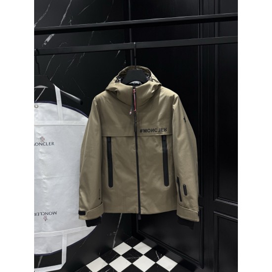 MONCLER Technical Waterproof Hooded Mountain Down Jacket 95% Duck Down Black Unisex 2026AW