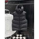 MONCLER Hooded Bicolor Puffer Down Vest 95% Duck Down White Black Unisex 2026AW