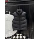 MONCLER Hooded Bicolor Puffer Down Vest 95% Duck Down White Black Unisex 2026AW