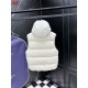 MONCLER Hooded Bicolor Puffer Down Vest 95% Duck Down White Black Unisex 2026AW