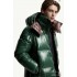 MONCLER Hooded Shiny Lacqué Puffer Down Jacket Emerald Green 95% Duck Down Unisex 2026AW