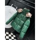 MONCLER Hooded Shiny Lacqué Puffer Down Jacket Emerald Green 95% Duck Down Unisex 2026AW