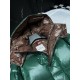 MONCLER Hooded Shiny Lacqué Puffer Down Jacket Emerald Green 95% Duck Down Unisex 2026AW