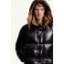 MONCLER Hooded Shiny Lacqué Puffer Down Jacket Black Orange 95% Duck Down Unisex 2026AW
