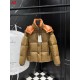MONCLER Hooded Shiny Lacqué Puffer Down Jacket Black Orange 95% Duck Down Unisex 2026AW
