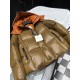 MONCLER Hooded Shiny Lacqué Puffer Down Jacket Black Orange 95% Duck Down Unisex 2026AW