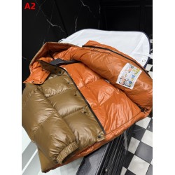 MONCLER Hooded Shiny Lacqué Puffer Down Jacket Black Orange 95% Duck Down Unisex 2026AW