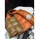 MONCLER Hooded Shiny Lacqué Puffer Down Jacket Black Orange 95% Duck Down Unisex 2026AW