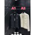 MONCLER Knit Hybrid Stand Collar Down Cardigan Jacket 90% Duck Down Black White Men 2026AW