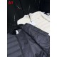 MONCLER Knit Hybrid Stand Collar Down Cardigan Jacket 90% Duck Down Black White Men 2026AW