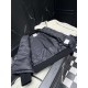 MONCLER Knit Hybrid Stand Collar Down Cardigan Jacket 90% Duck Down Black White Men 2026AW