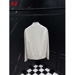 MONCLER Knit Hybrid Stand Collar Down Cardigan Jacket 90% Duck Down Black White Men 2026AW