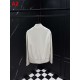MONCLER Knit Hybrid Stand Collar Down Cardigan Jacket 90% Duck Down Black White Men 2026AW