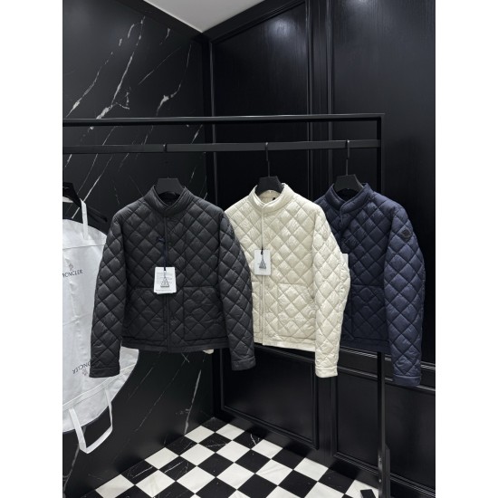 MONCLER Diamond Quilted Stand Collar Light Down Jacket 95% Goose Down 3 Colors Unisex 2026AW
