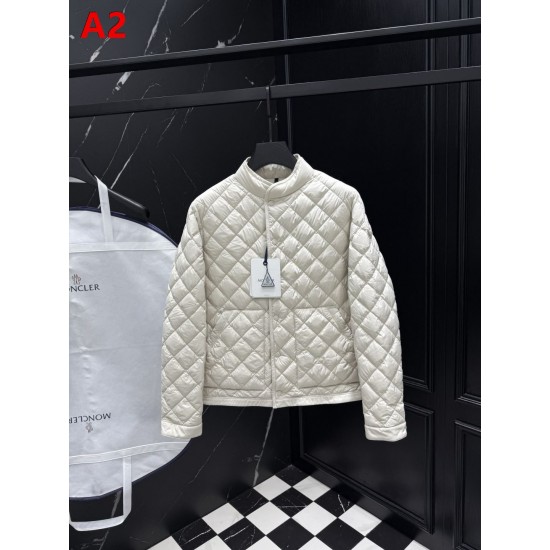MONCLER Diamond Quilted Stand Collar Light Down Jacket 95% Goose Down 3 Colors Unisex 2026AW