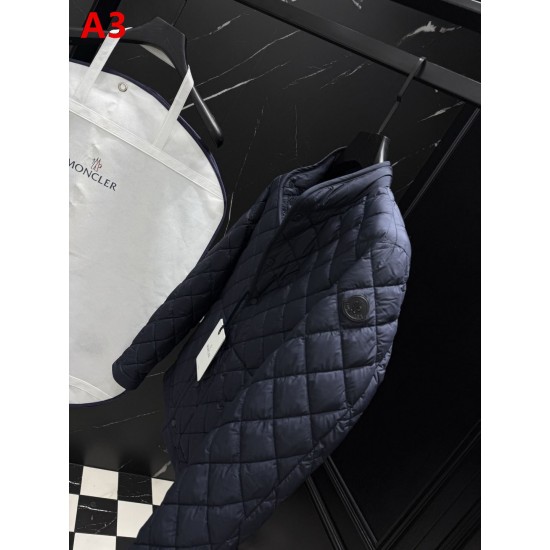 MONCLER Diamond Quilted Stand Collar Light Down Jacket 95% Goose Down 3 Colors Unisex 2026AW