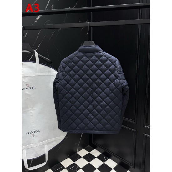MONCLER Diamond Quilted Stand Collar Light Down Jacket 95% Goose Down 3 Colors Unisex 2026AW