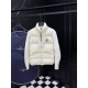 MONCLER Big Logo Knit Hybrid Stand Collar Down Jacket 95% Duck Down Black White Unisex 2026AW