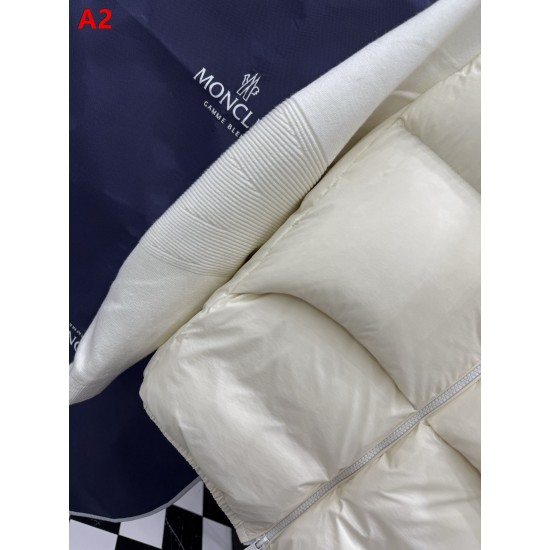 MONCLER Big Logo Knit Hybrid Stand Collar Down Jacket 95% Duck Down Black White Unisex 2026AW