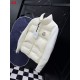 MONCLER Big Logo Knit Hybrid Stand Collar Down Jacket 95% Duck Down Black White Unisex 2026AW