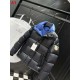 MONCLER Gold Logo Stand Collar Shiny Puffer Down Jacket Black Blue 95% Duck Down Unisex 2026AW
