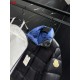 MONCLER Gold Logo Stand Collar Shiny Puffer Down Jacket Black Blue 95% Duck Down Unisex 2026AW