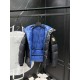 MONCLER Gold Logo Stand Collar Shiny Puffer Down Jacket Black Blue 95% Duck Down Unisex 2026AW