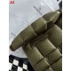 MONCLER Gold Logo Stand Collar Shiny Puffer Down Jacket Black Blue 95% Duck Down Unisex 2026AW