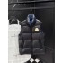 MONCLER SUMIDO Big Gold Logo Stand Collar Shiny Down Vest 90% Goose Down Black Unisex 2026AW