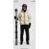 MONCLER GRENOBLE Technical Ski Hooded Short Down Jacket 95% Goose Down Black White Unisex 2026AW