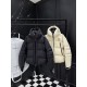MONCLER GRENOBLE Technical Ski Hooded Short Down Jacket 95% Goose Down Black White Unisex 2026AW
