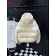 MONCLER GRENOBLE Technical Ski Hooded Short Down Jacket 95% Goose Down Black White Unisex 2026AW