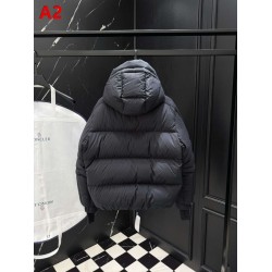 MONCLER GRENOBLE Technical Ski Hooded Short Down Jacket 95% Goose Down Black White Unisex 2026AW