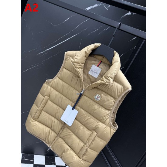 MONCLER Classic Logo Stand Collar Light Down Vest 95% Duck Down 3 Colors Unisex 2026AW