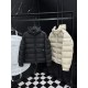 MONCLER Hooded Shiny Lacqué Short Down Jacket Sleeve Pocket Off-White 95% Duck Down Unisex 2026AW
