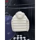 MONCLER Hooded Shiny Lacqué Short Down Jacket Sleeve Pocket Off-White 95% Duck Down Unisex 2026AW