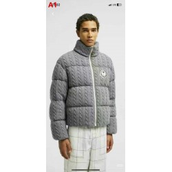 MONCLER × Palm Angels Cable Knit Stand Collar Puffer Down Jacket 95% Duck Down 4 Colors Unisex 2026AW