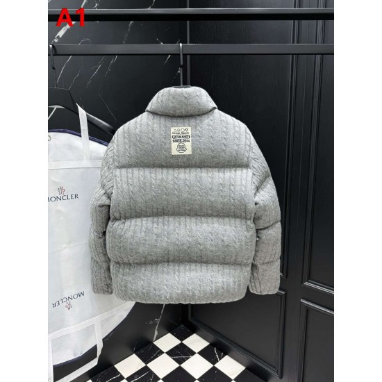 MONCLER × Palm Angels Cable Knit Stand Collar Puffer Down Jacket 95% Duck Down 4 Colors Unisex 2026AW