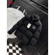 MONCLER × Palm Angels Cable Knit Stand Collar Puffer Down Jacket 95% Duck Down 4 Colors Unisex 2026AW