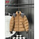MONCLER GRENOBLE Matte Nylon Hooded Technical Ski Down Jacket 95% Duck Down Black Camel Unisex 2026AW