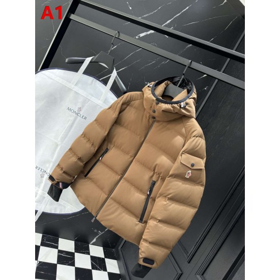 MONCLER GRENOBLE Matte Nylon Hooded Technical Ski Down Jacket 95% Duck Down Black Camel Unisex 2026AW